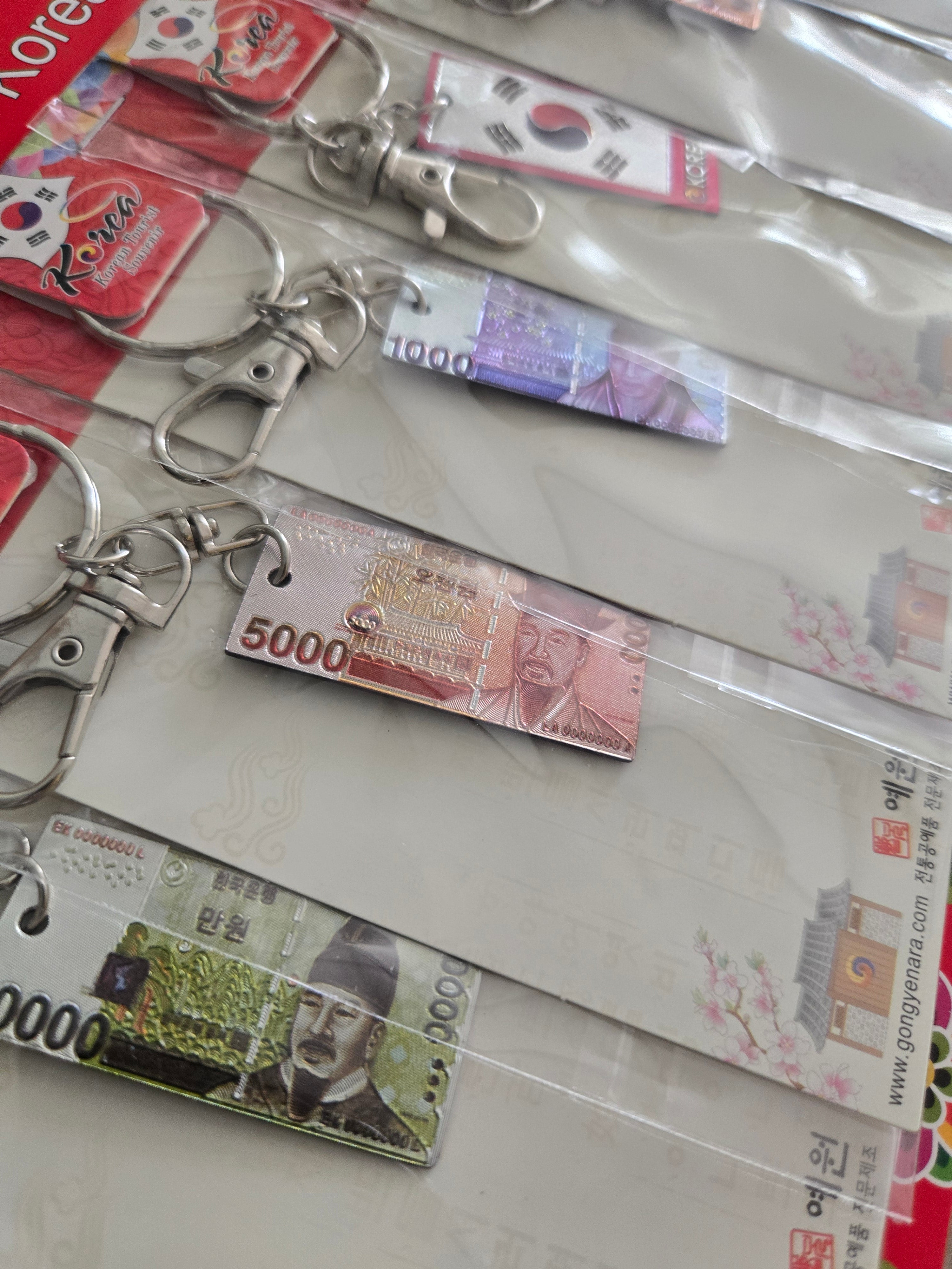 Korean Money Keychain