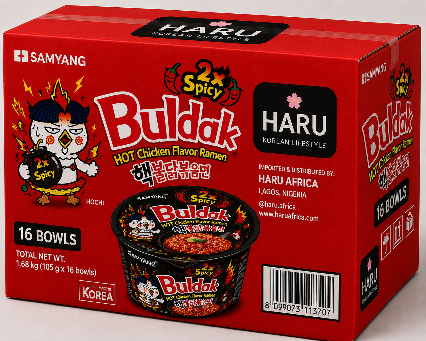 Buldak 2x Spicy Carton [16 Bowls]