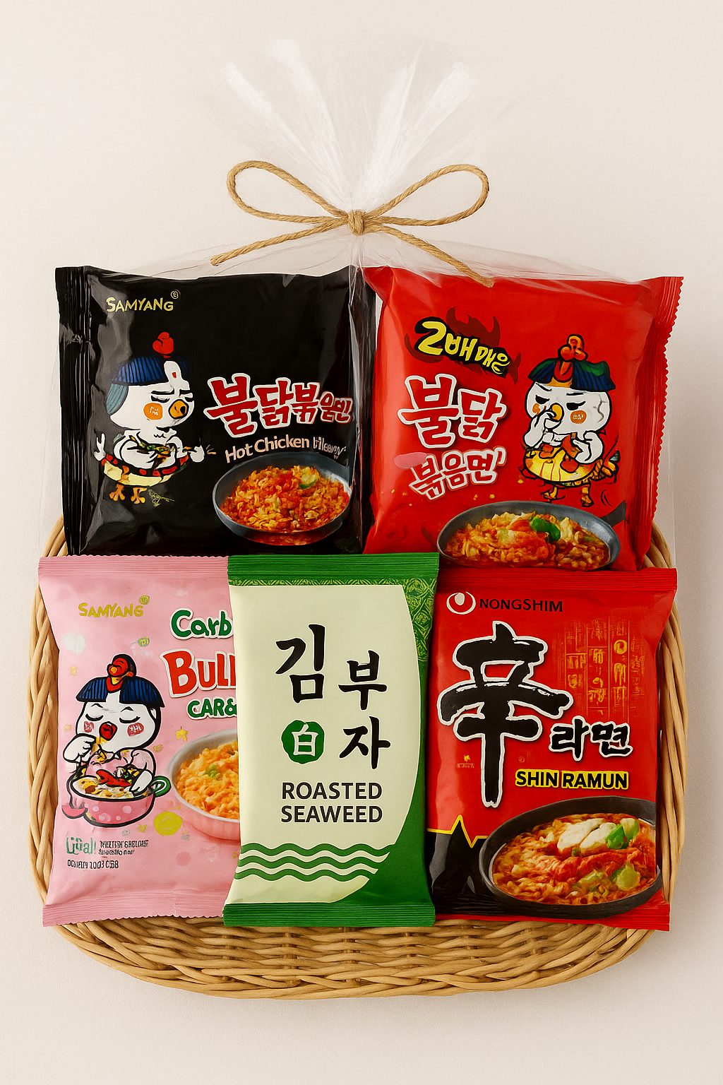 Korean Snack Gift Bundle - Premium Ramen & Seaweed Collection