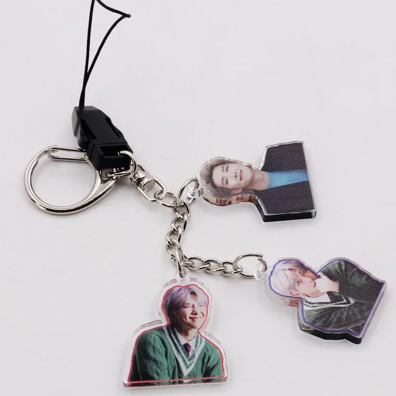 BTS ACRYLIC KEYCHAIN W/ TRIFECTA STRAPS