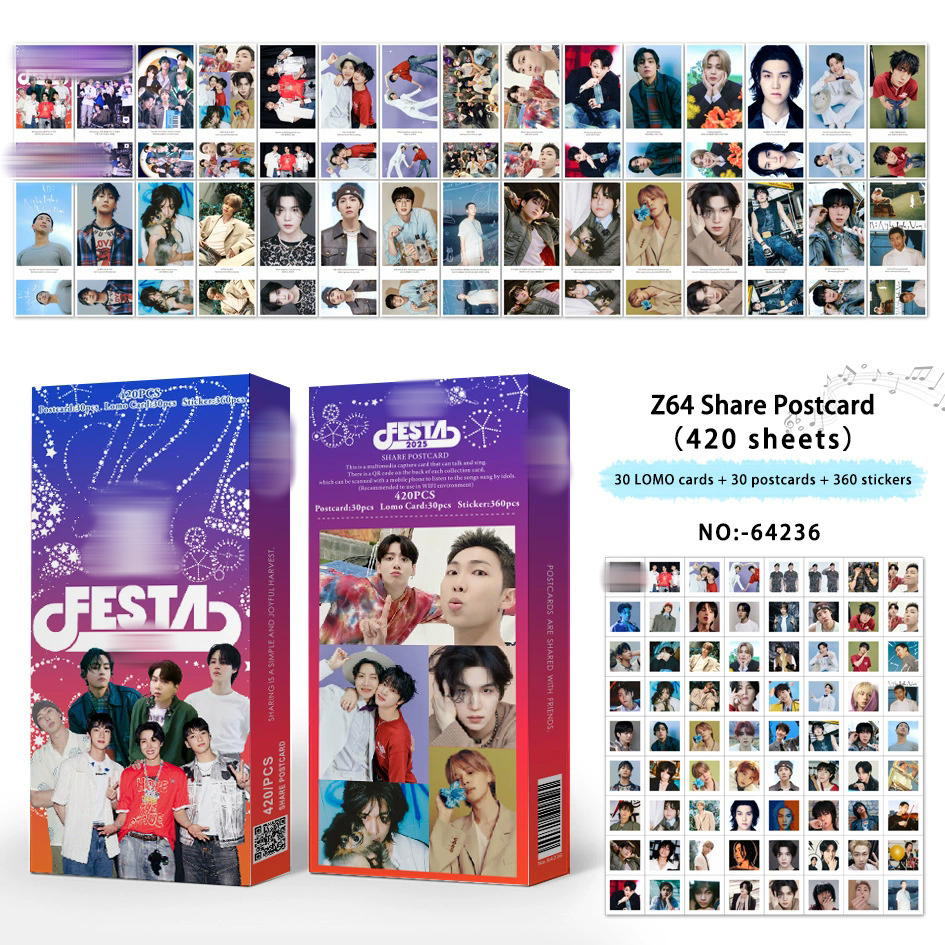 BTS PHOTO CARD POST CARD SET