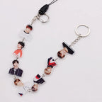 BTS ACRYLIC KEYCHAIN W/ TRIFECTA STRAPS