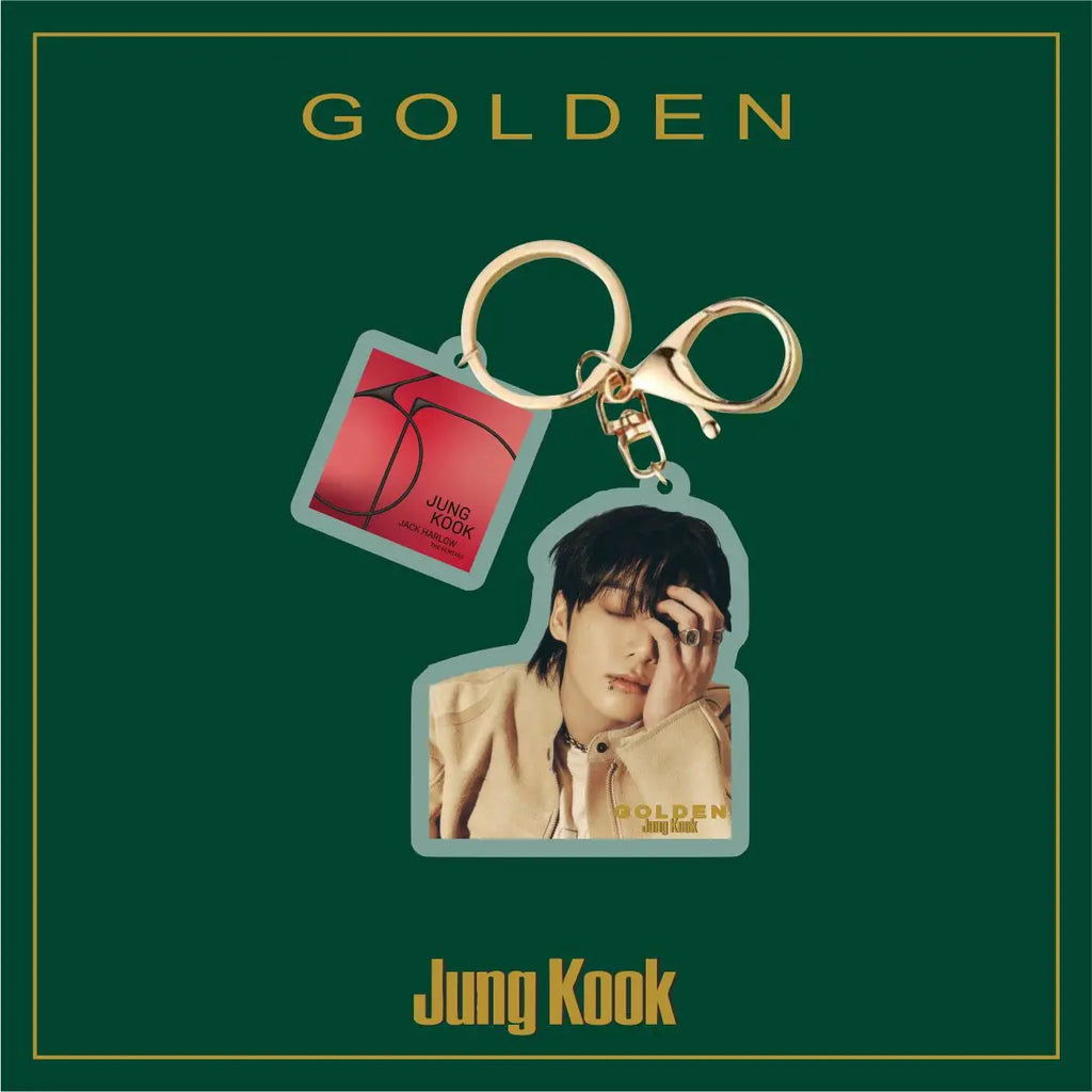 BTS JK GOLDEN ACRYLIC KEYCHAIN