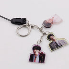 BTS ACRYLIC KEYCHAIN W/ TRIFECTA STRAPS