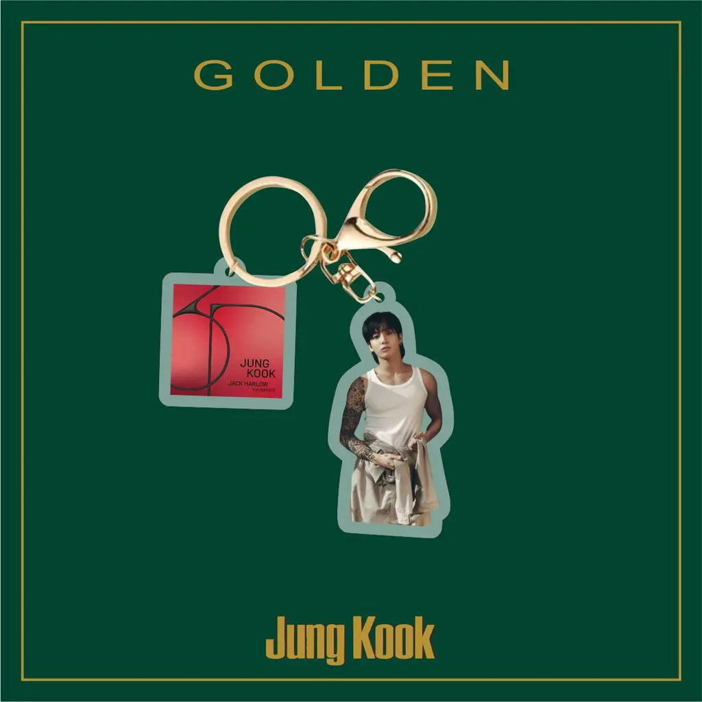 BTS JK GOLDEN ACRYLIC KEYCHAIN