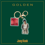 BTS JK GOLDEN ACRYLIC KEYCHAIN