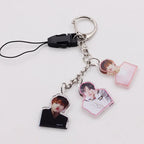 BTS ACRYLIC KEYCHAIN W/ TRIFECTA STRAPS