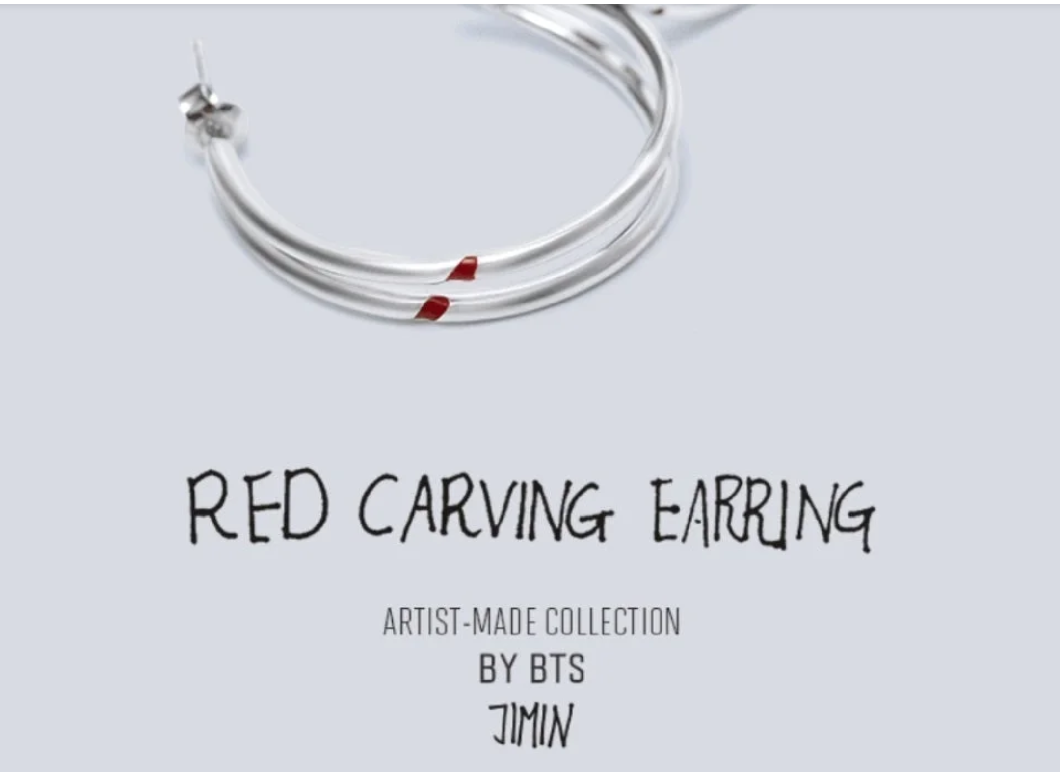 BTS Jimin Red Carving Earrings – HARU BTS Jimin Red Carving Earrings – HARU