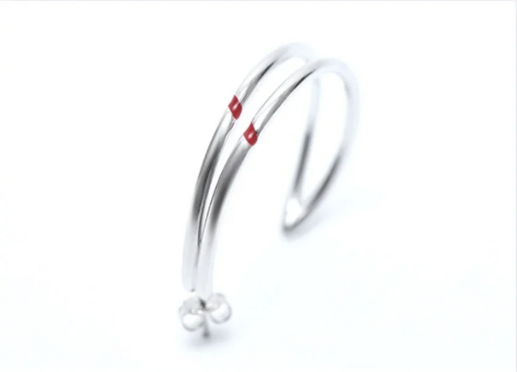 BTS Jimin Red Carving Earrings