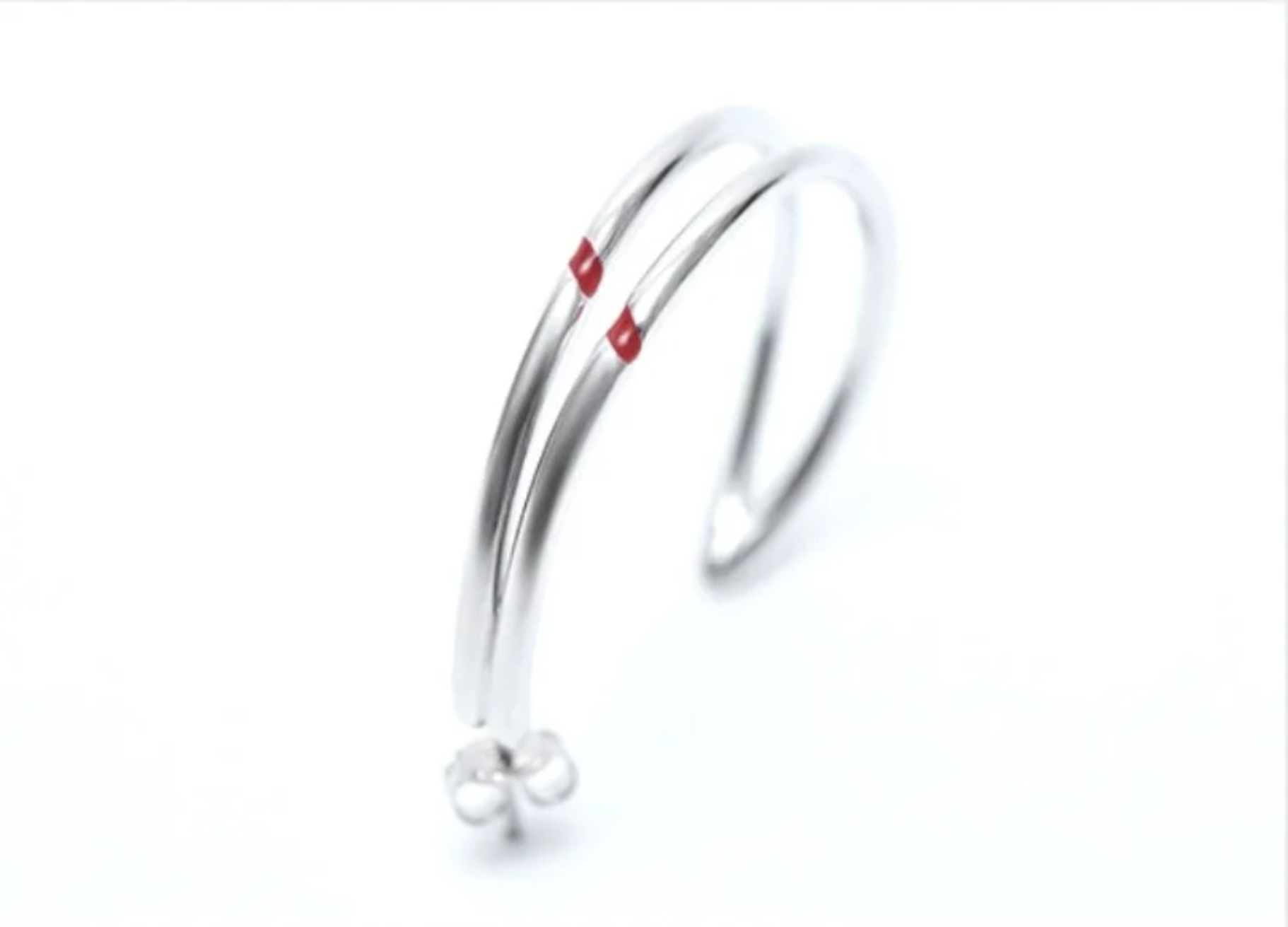 BTS Jimin Red Carving Earrings