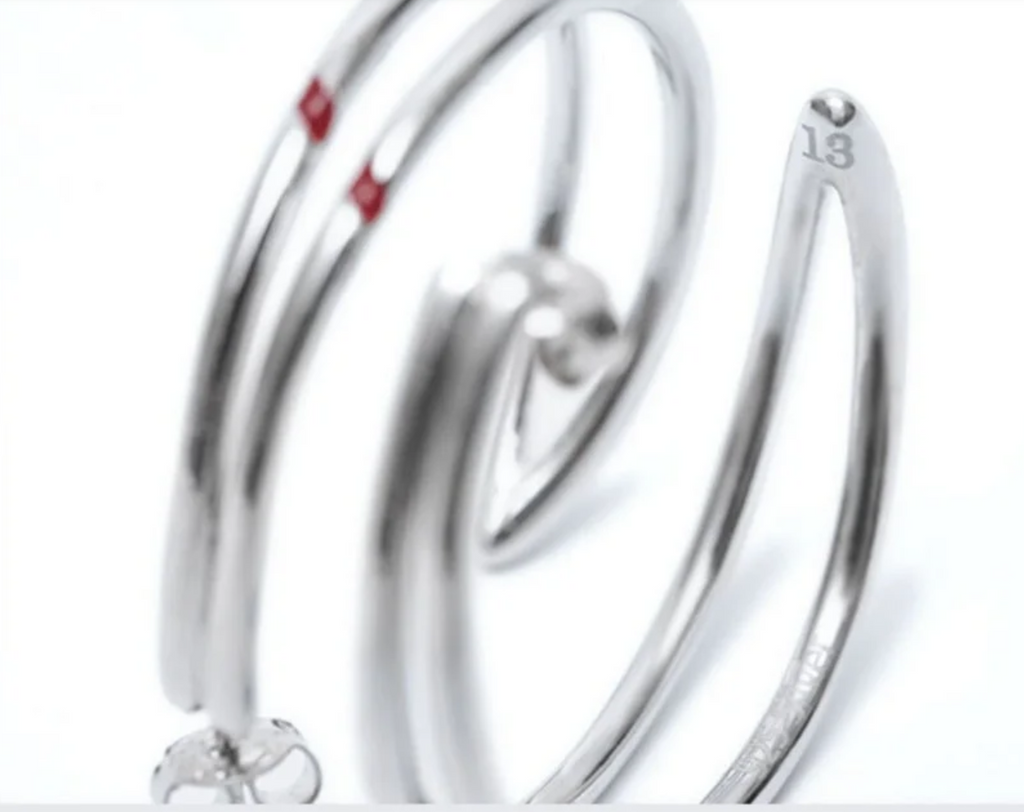 BTS Jimin Red Carving Earrings