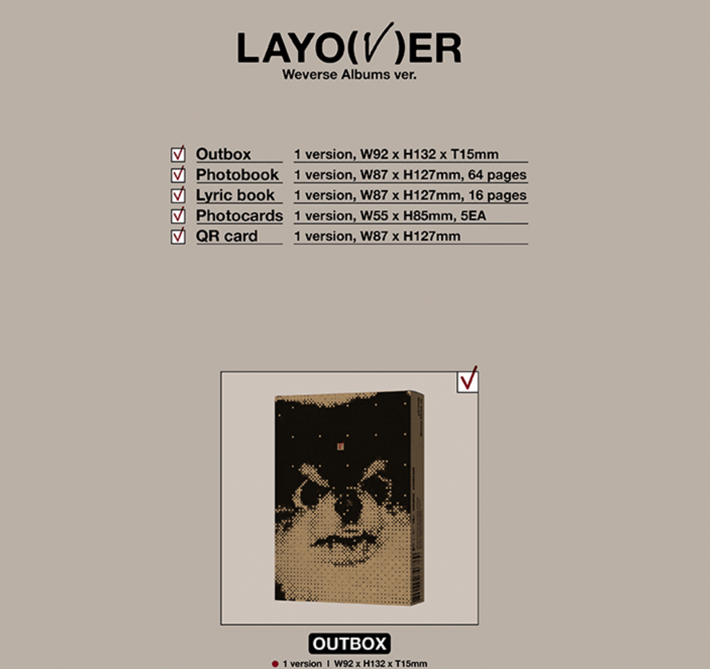 BTS V - LAYOVER 1ST SOLO ALBUM