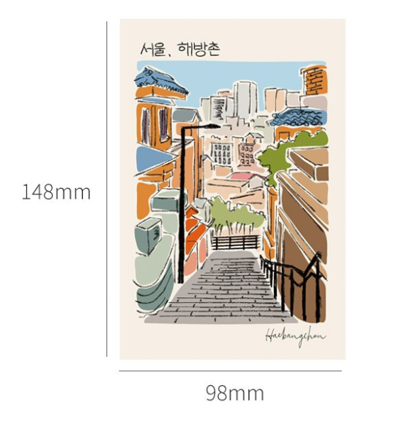 Walking in Seoul Postcard