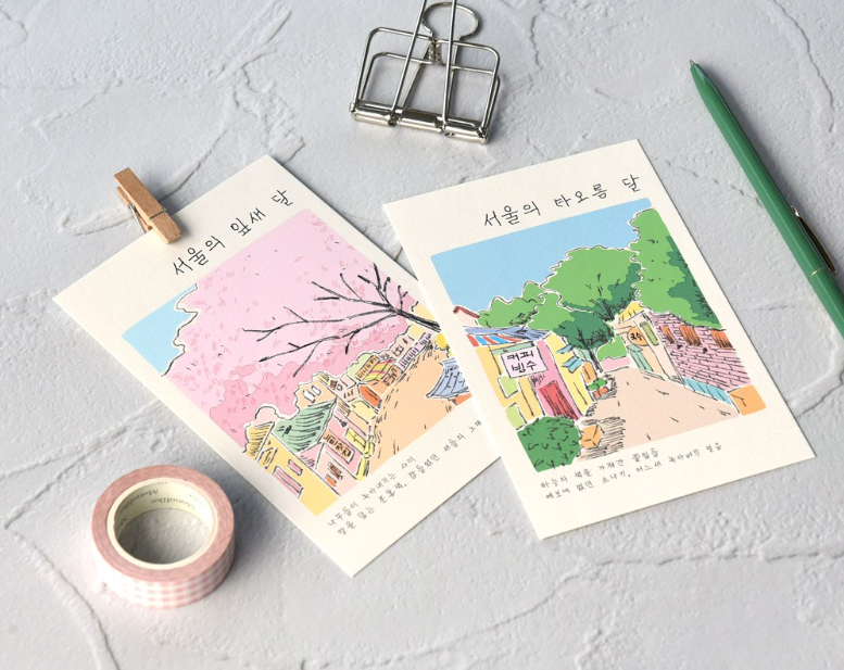 Walking in Seoul Postcard