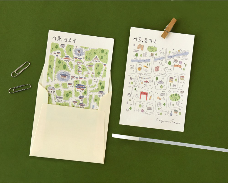 Walking in Seoul Postcard