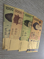 Gold-Plated Korean Prop Money