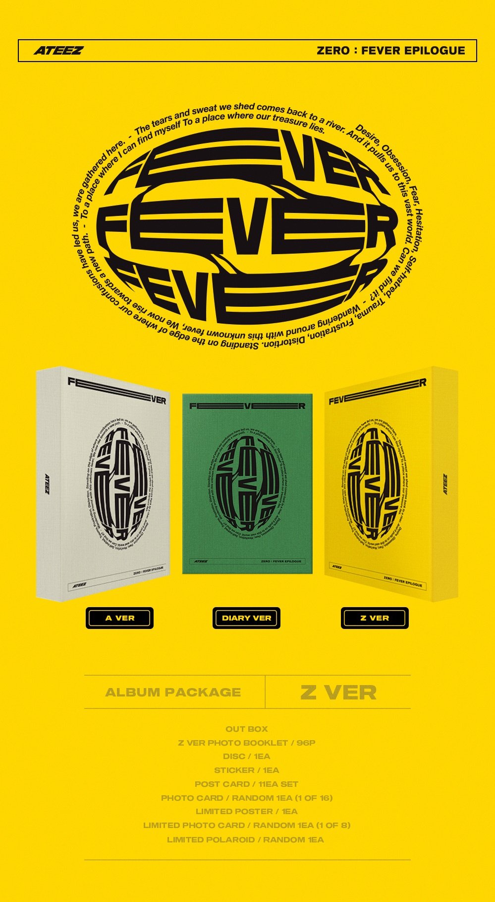 ATEEZ - ALBUM ZERO FEVER EPILOGUE