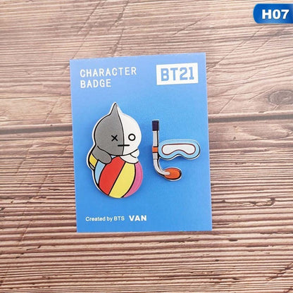 BT21 ENAMEL BADGES