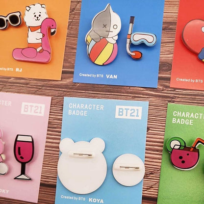 BT21 ENAMEL BADGES