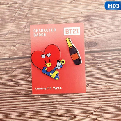 BT21 ENAMEL BADGES