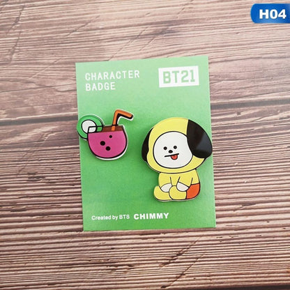 BT21 ENAMEL BADGES