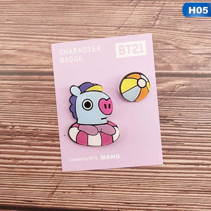 BT21 ENAMEL BADGES