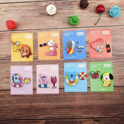 BT21 ENAMEL BADGES