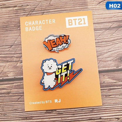 BT21 ENAMEL BADGES