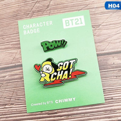 BT21 ENAMEL BADGES