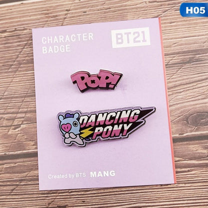 BT21 ENAMEL BADGES