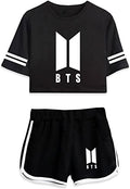 BTS CROP TOP AND SHORTS SET