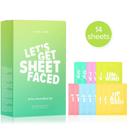 I DEW CARE:LET 'S GET SHEET FACED (마스크 14 장 세트)