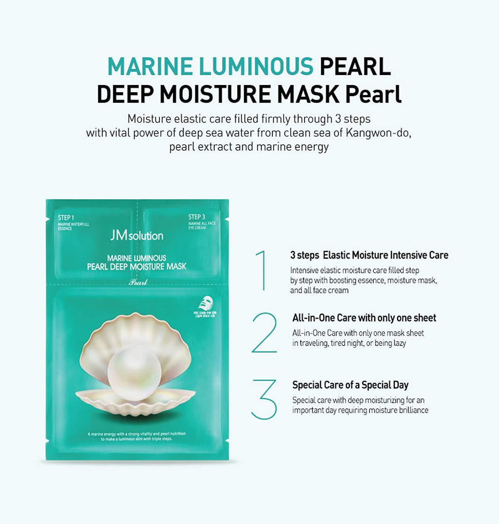 [JM SOLUTION] MARINE LUMINOUS PEARL DEEP MOISTURE MASK (1 sheet)