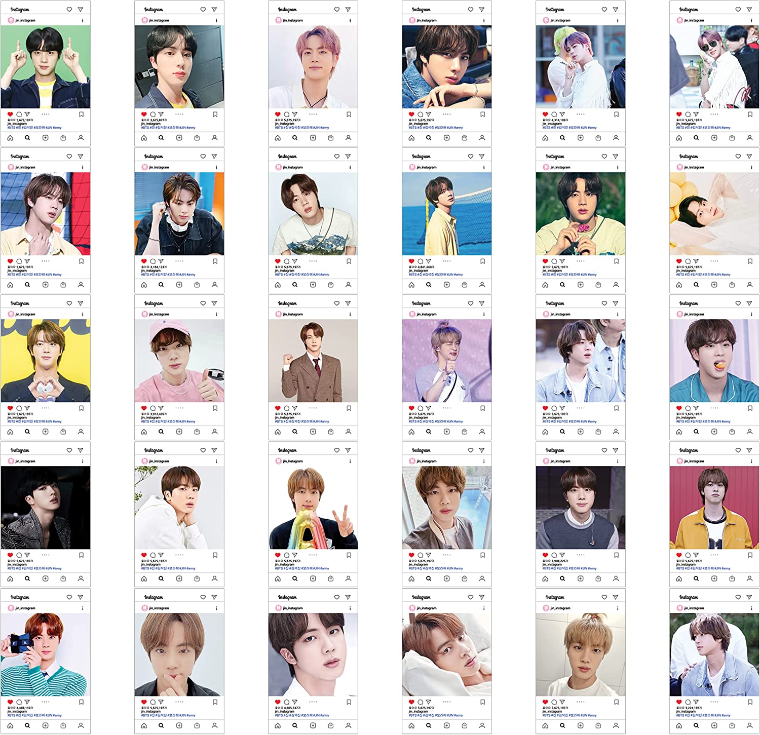 BTS JIN Special Photo Card SET