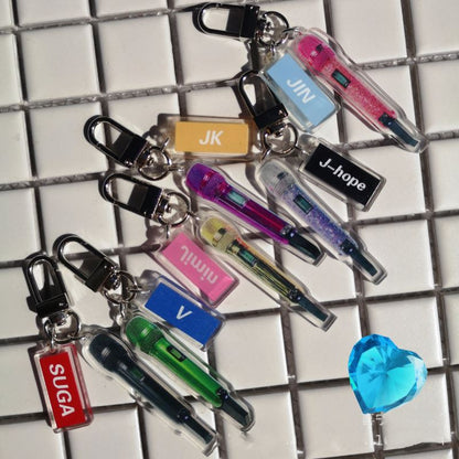 BTS MICROPHONE ACRYLIC KEYCHAIN