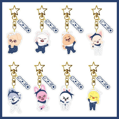 STRAY KIDS SKZOO Pajamas Plastic Acrylic Keychain