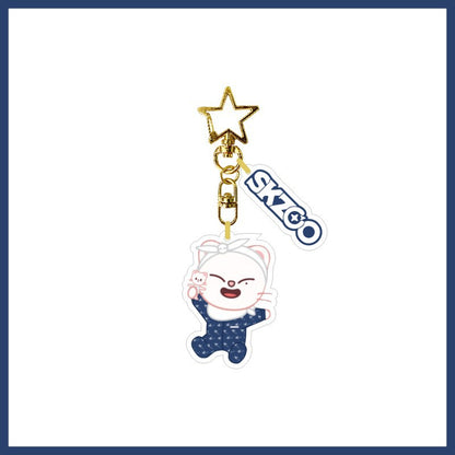 STRAY KIDS SKZOO Pajamas Plastic Acrylic Keychain