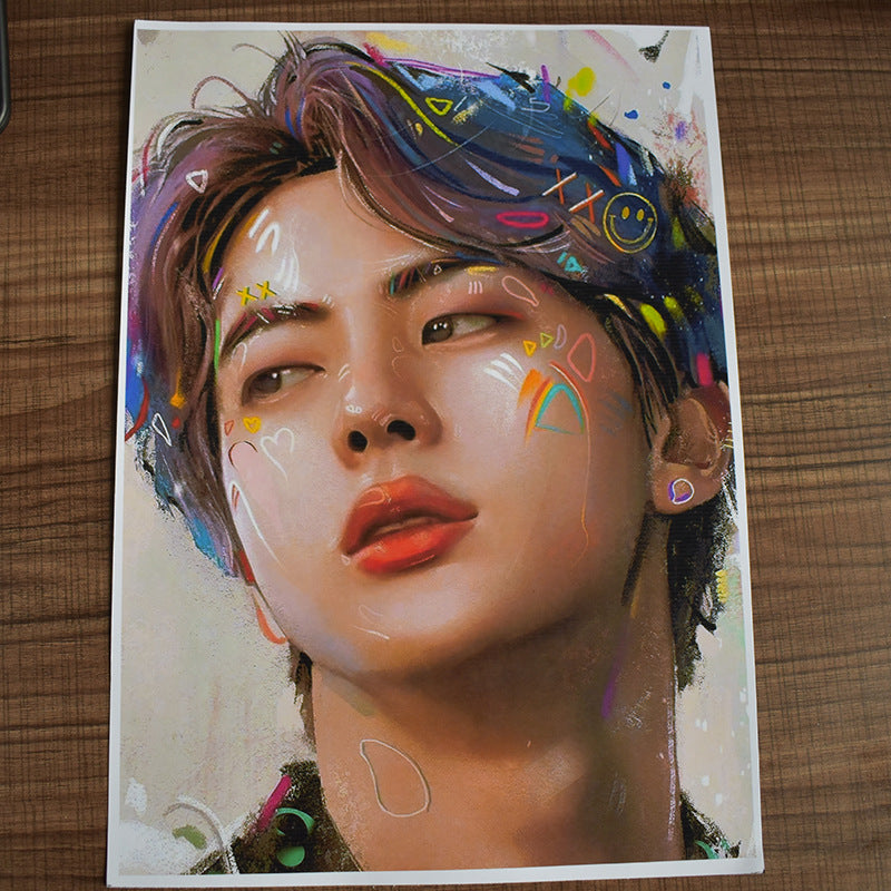 BTS NEON OIL PAINTING POSTER