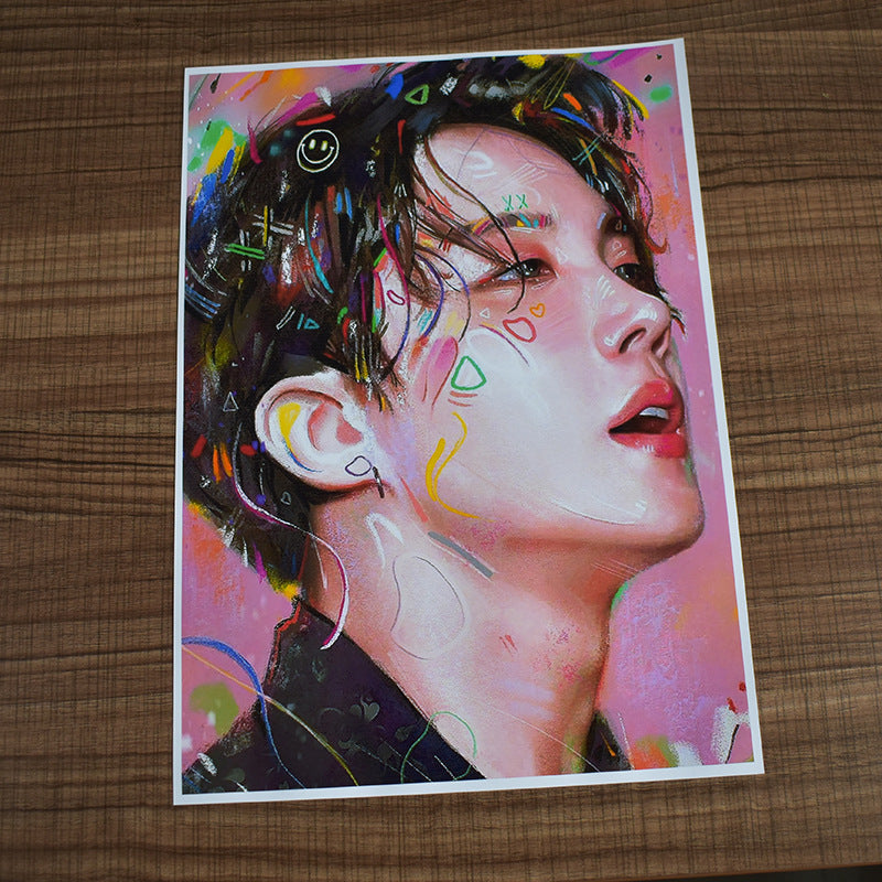 BTS NEON OIL PAINTING POSTER