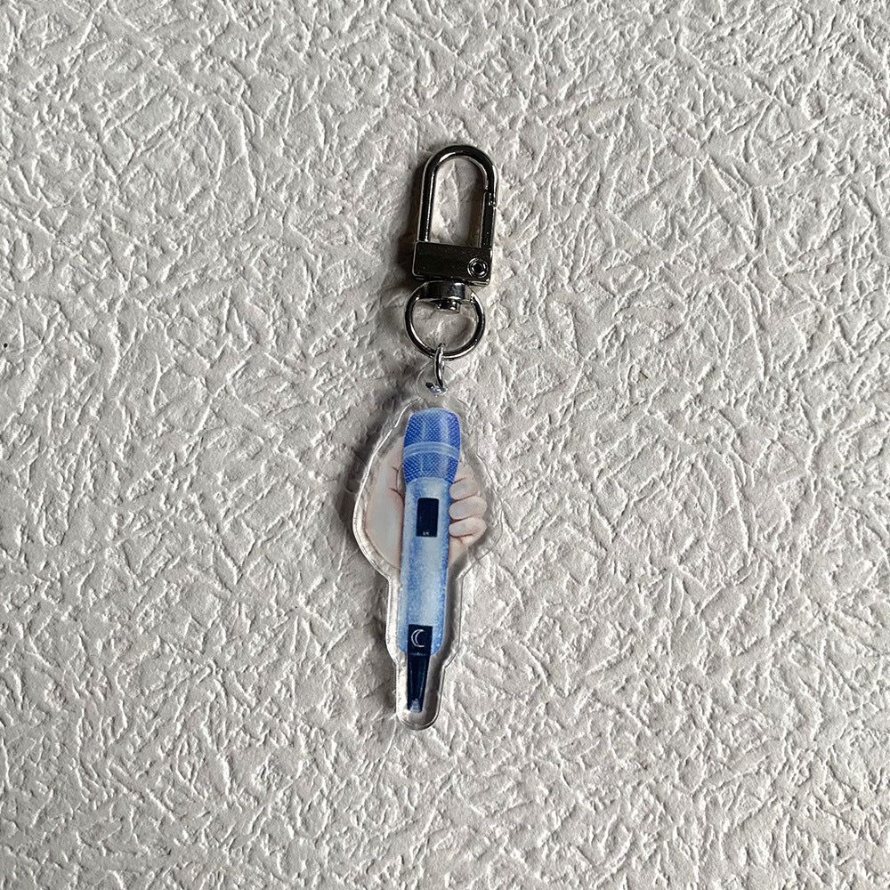 BTS MICROPHONE ACRYLIC KEYCHAIN