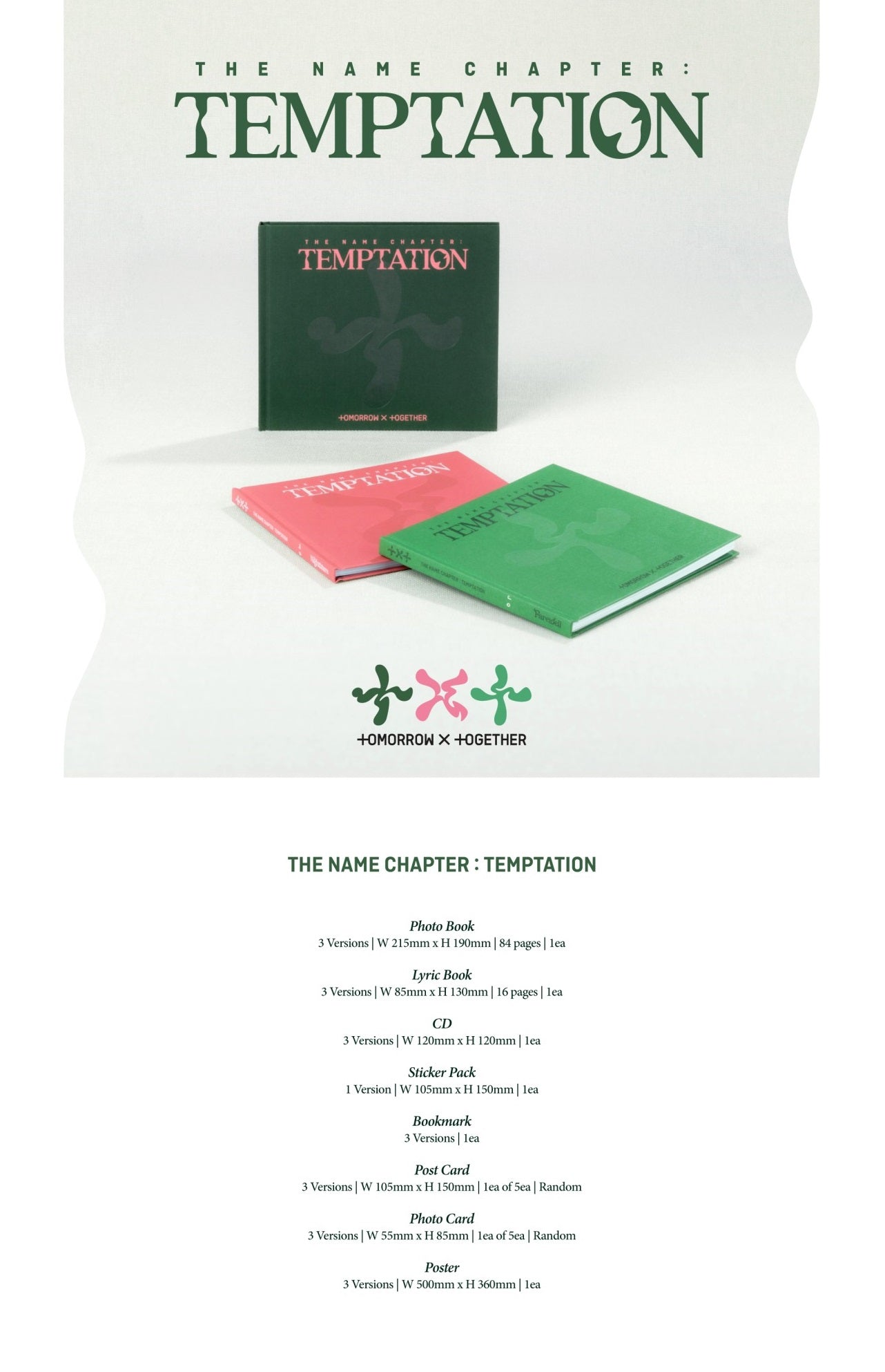 TXT - THE NAME CHAPTER TEMPTATION 5TH MINI ALBUM
