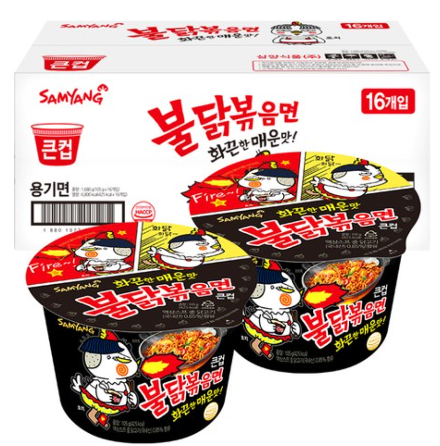 Samyang Buldak Fried Noodles Bowl (삼양 불닭볶음면 큰컵)