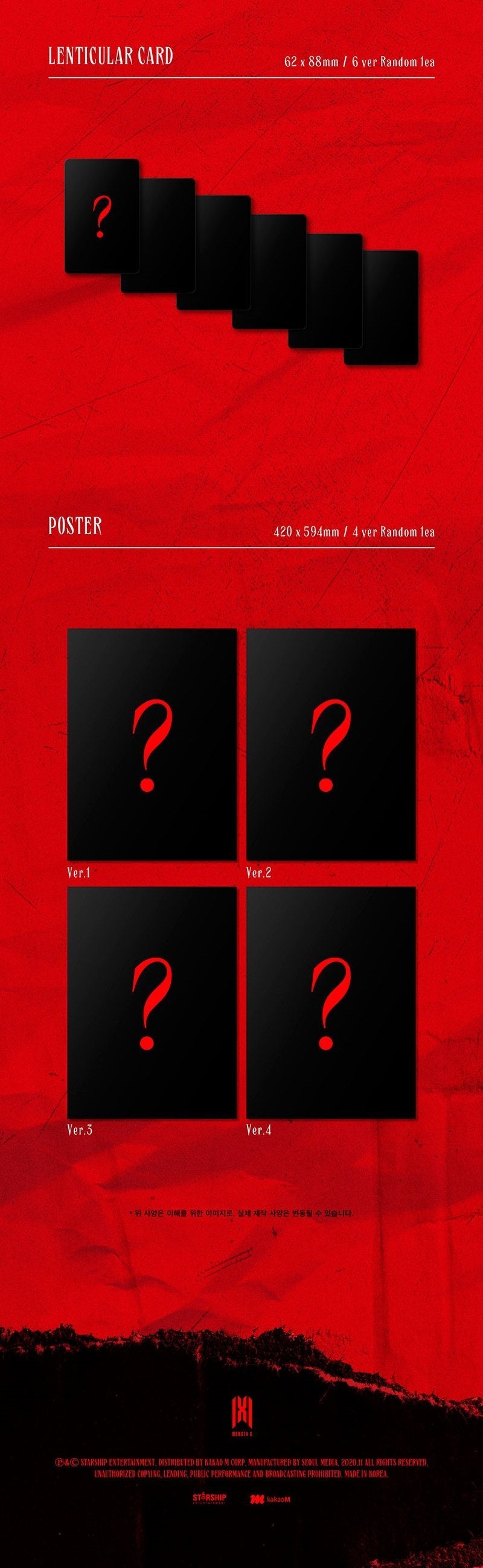 MONSTA X - 3RD FULL ALBUM [FATAL LOVE] [RANDOM]