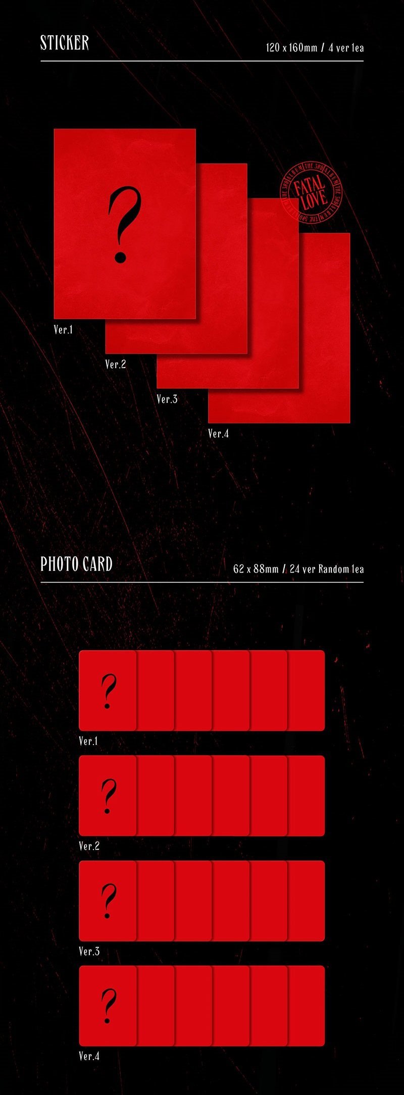 MONSTA X - 3RD FULL ALBUM [FATAL LOVE] [RANDOM]