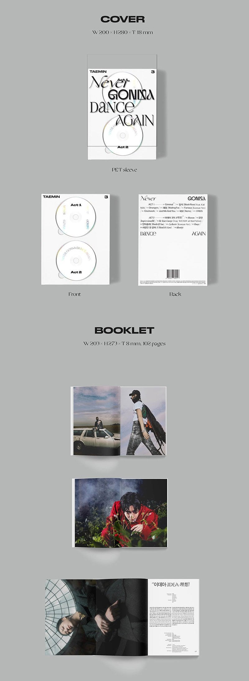 TAEMIN - 3RD FULL ALBUM [NEVER GONNA DANCE AGAIN] (EXTENDED VER.)