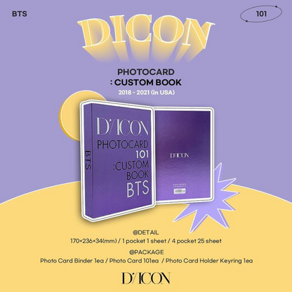 BTS DICON PHOTOCARD CUSTOM BOOK