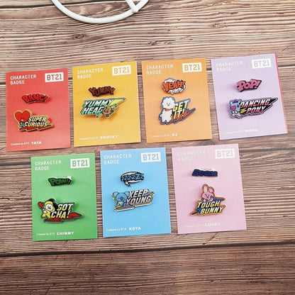 BT21 ENAMEL BADGES