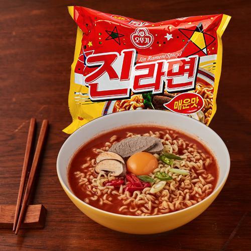 Ottogi Jin Spicy Ramen (오뚜기 진라면 매운맛 멀티팩)