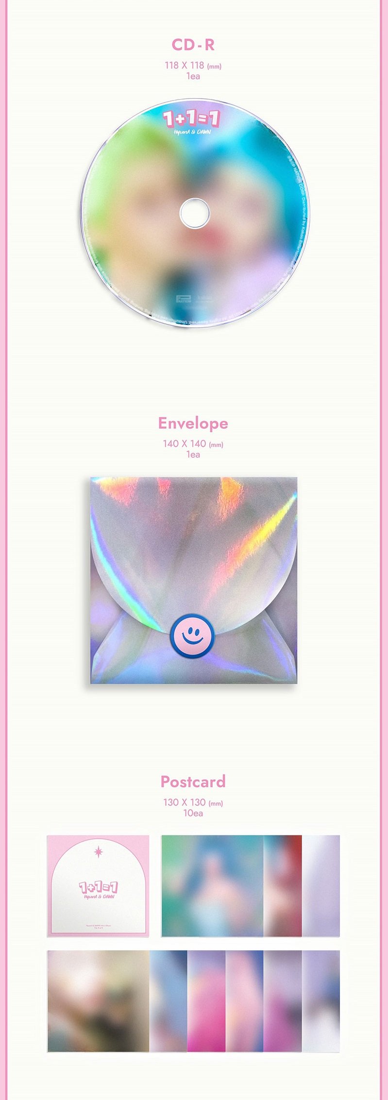 HYUNA&DAWN - 1ST MINI ALBUM 1+1=1