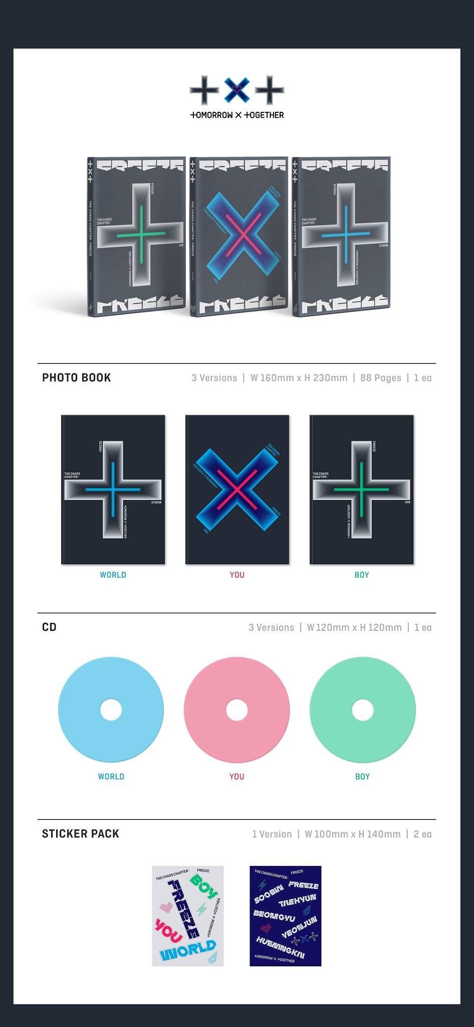 TXT - ALBUM [THE CHAOS CHAPTER : FREEZE][RANDOM]